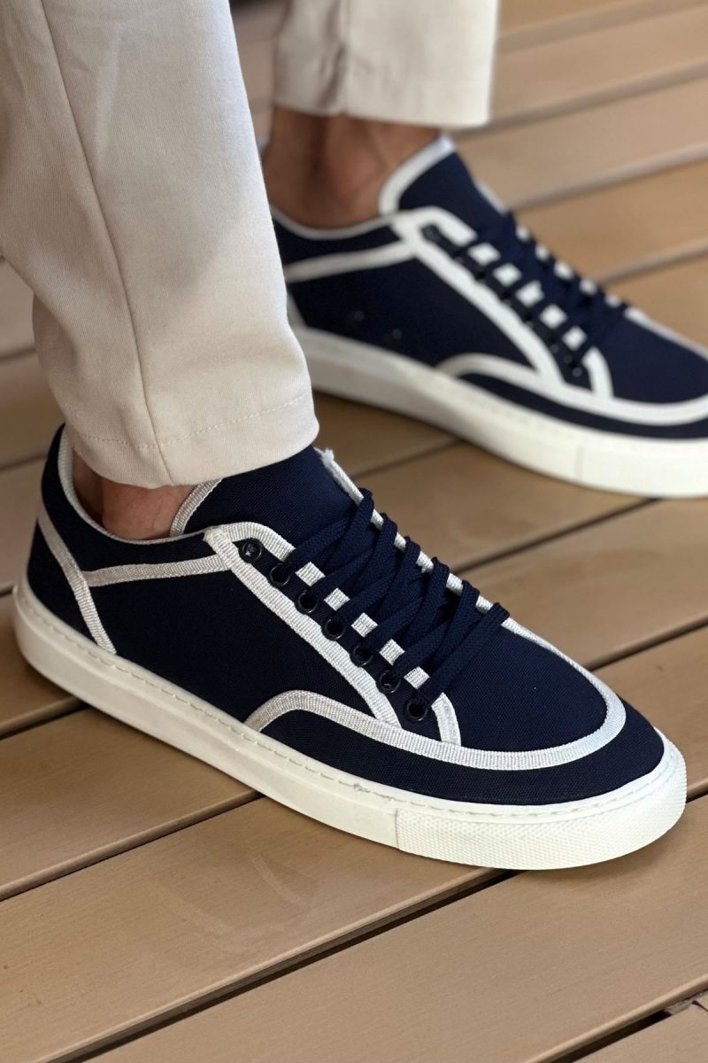 Chekich CH250 Men's Sneakers, Fashion Shoes, NavyBlue White - Image 2
