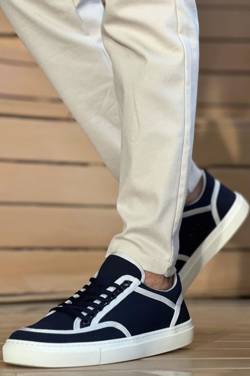 Chekich CH250 Men's Sneakers, Fashion Shoes, NavyBlue White - Image 4