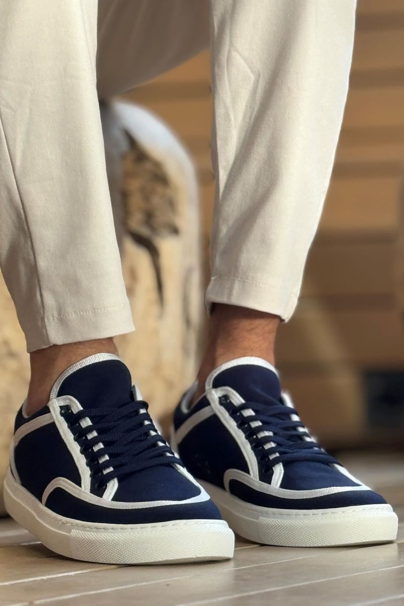 Chekich CH250 Men's Sneakers, Fashion Shoes, NavyBlue White - Image 3