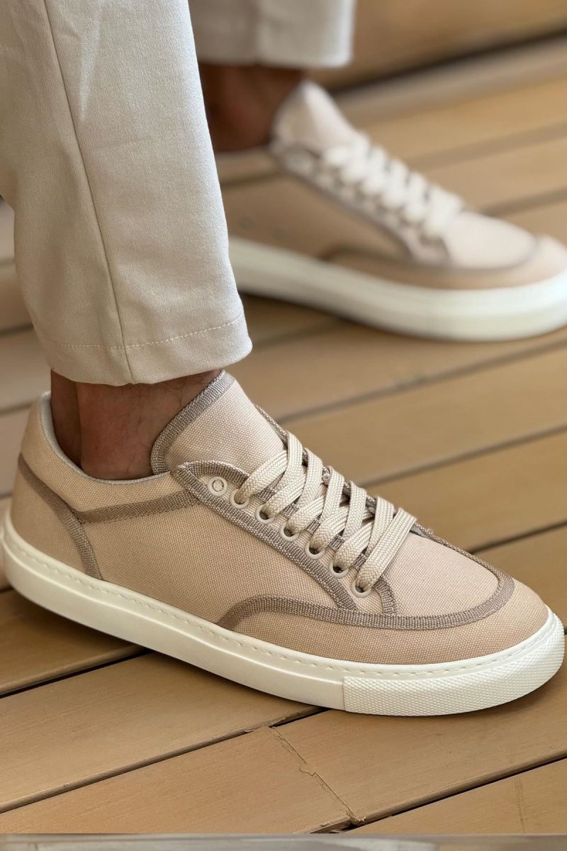 Chekich CH250 Men's Sneakers, Fashion Shoes, Beige/Beige - Image 2