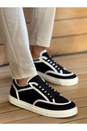 Chekich CH250 Men's Sneakers, Fashion Shoes, Black - White