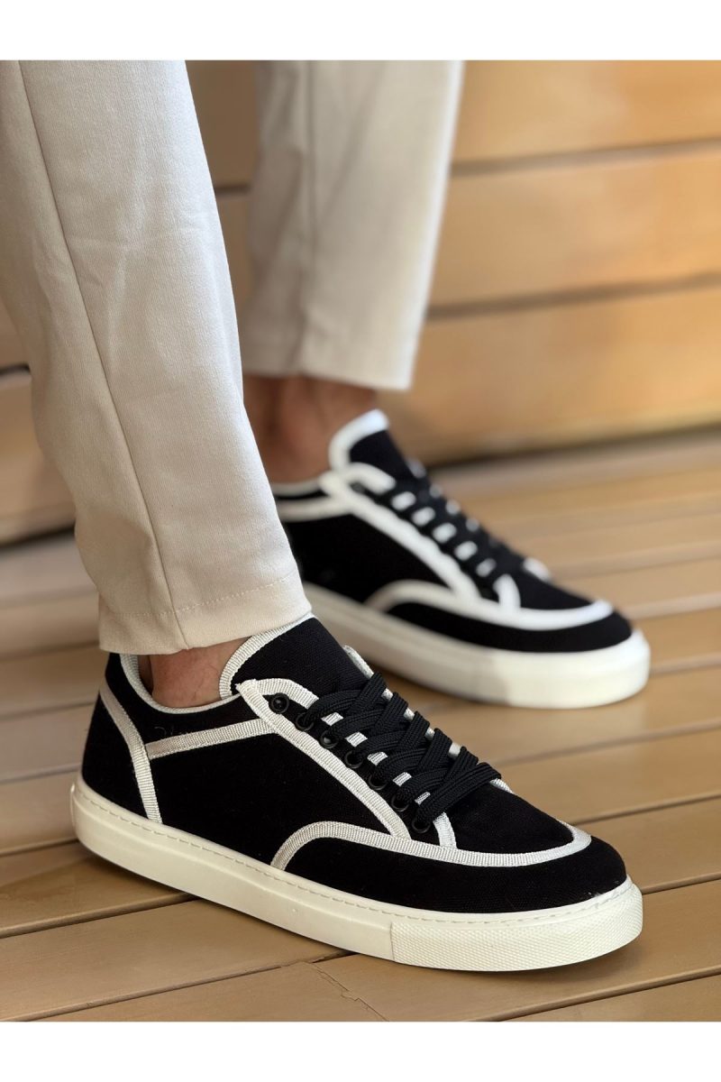 Chekich CH250 Men's Sneakers, Fashion Shoes, Black - White