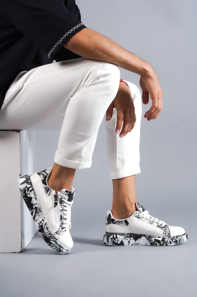 Boa KB02-B Men Casual Shoes,  Leather White Fashion Shoes