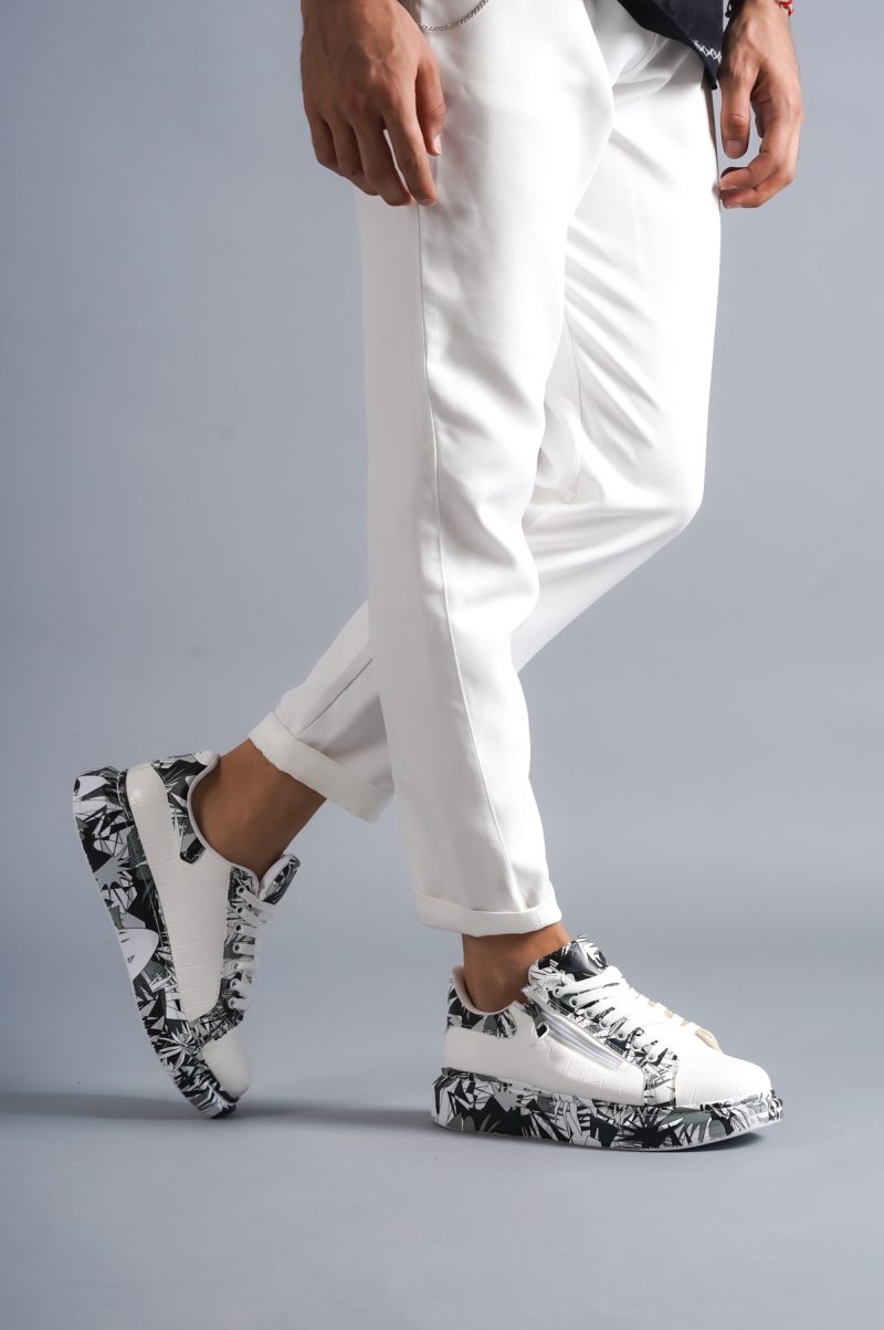 Boa KB02-B Men Casual Shoes,  Leather White Fashion Shoes - Image 2