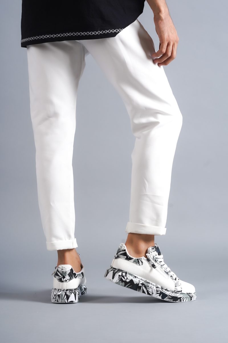Boa KB02-B Men Casual Shoes,  Leather White Fashion Shoes - Image 3