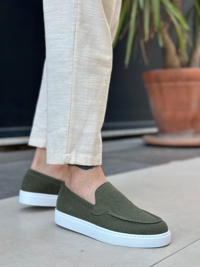 Boa BA0241 Men Sneakers,  Leather Green Fashion Shoes - Image 4