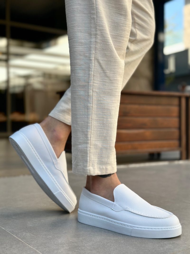 Boa BA0241 Men Sneakers,  Leather White Fashion Shoes - Image 2