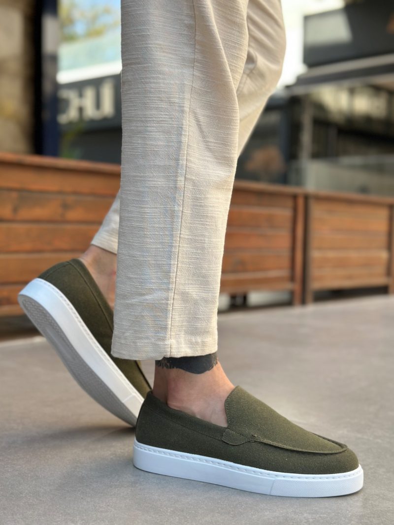 Boa BA0241 Men Sneakers,  Leather Green Fashion Shoes - Image 3
