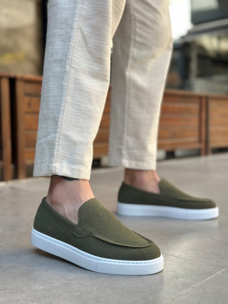 Boa BA0241 Men Sneakers,  Leather Green Fashion Shoes - Image 2