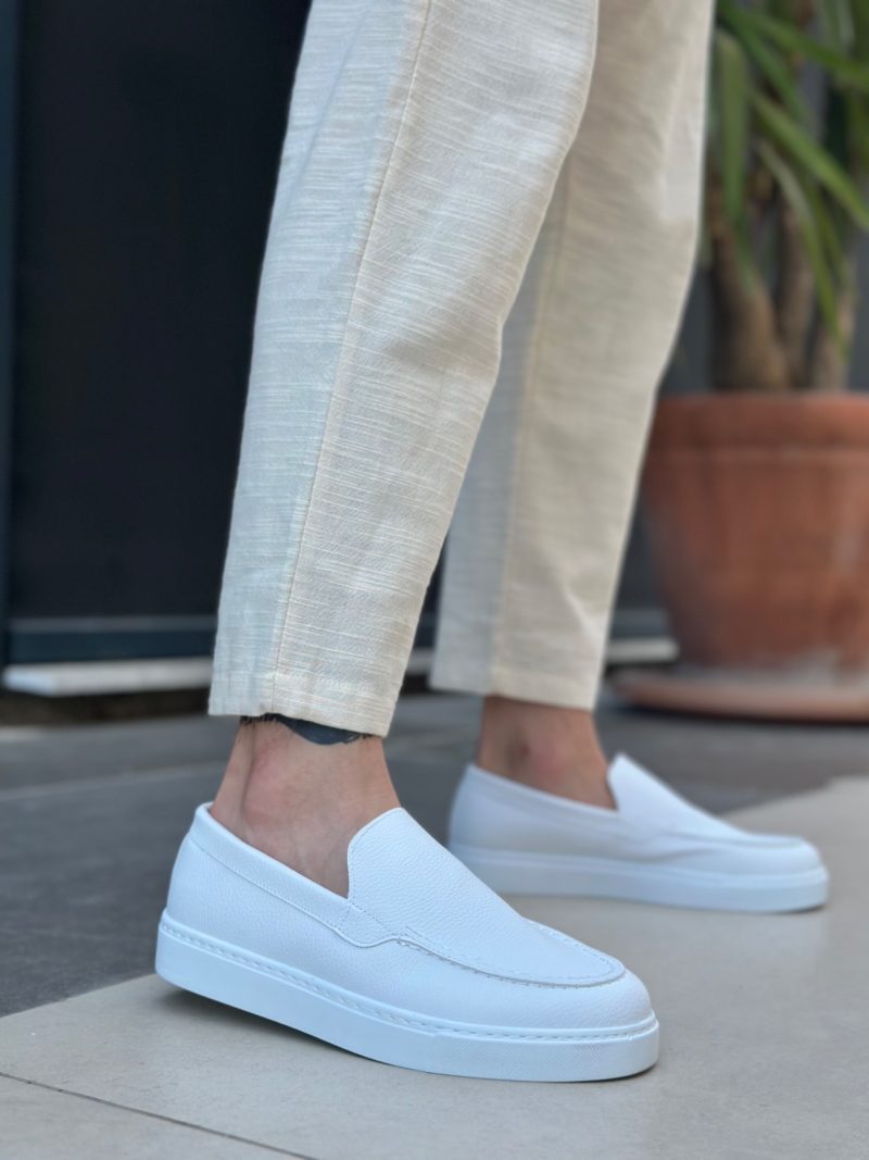 Boa BA0241 Men Sneakers,  Leather White Fashion Shoes - Image 5