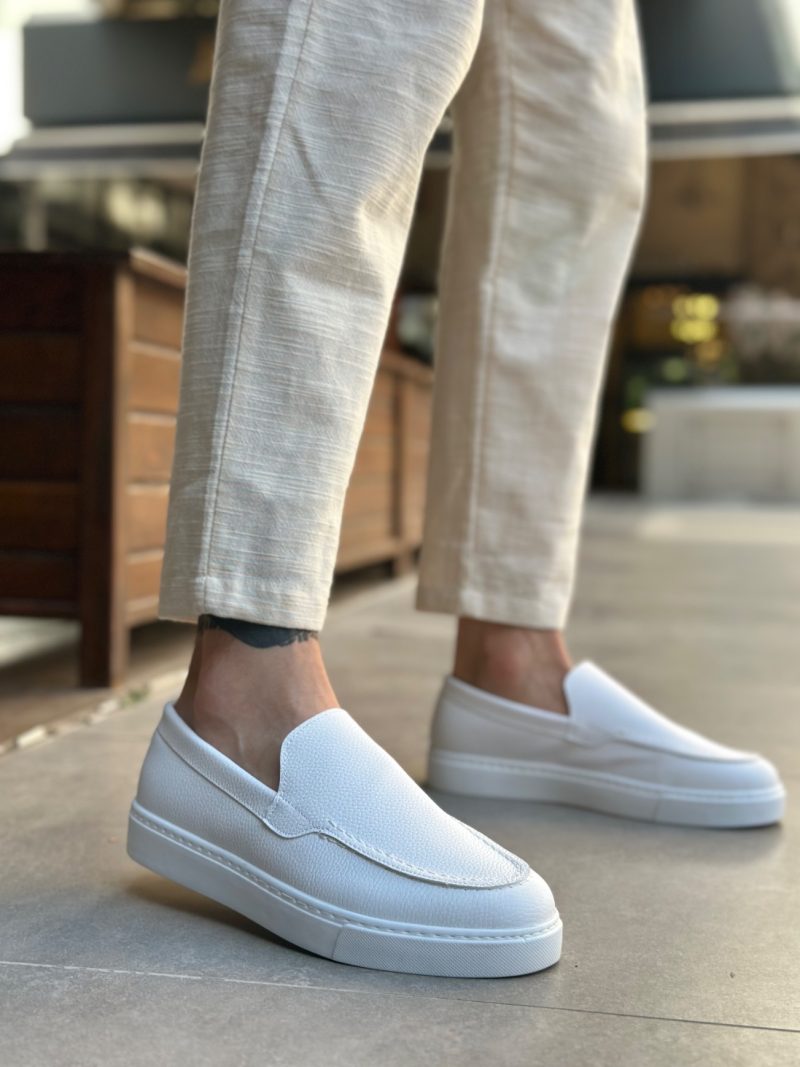 Boa BA0241 Men Sneakers,  Leather White Fashion Shoes - Image 3