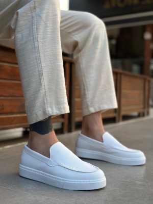 Boa BA0241 Men Sneakers,  Leather White Fashion Shoes