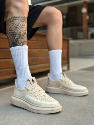 Boa BA0375 Men Casual Shoes,  Leather Beige Fashion Shoes